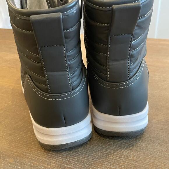 KHOMBU Elsa Grey Cold Weather Waterproof Snow Rain Boots Shoes Women's 9 - Picture 8 of 10